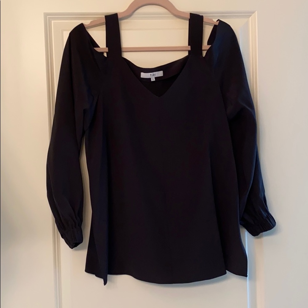 Tibi Cold-Shoulder Blouse